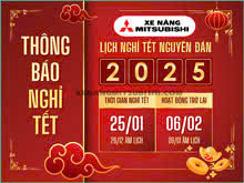THÔNG BÁO LỊCH NGHỈ TẾT NGUYÊN ĐÁN NĂM 2025