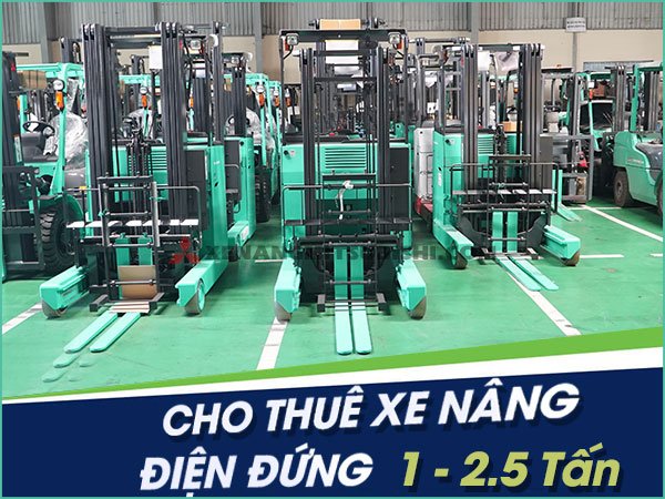 Thuê xe nâng điện đứng Mitsubishi 1 tấn - 2.5 tấn giá cực tốt