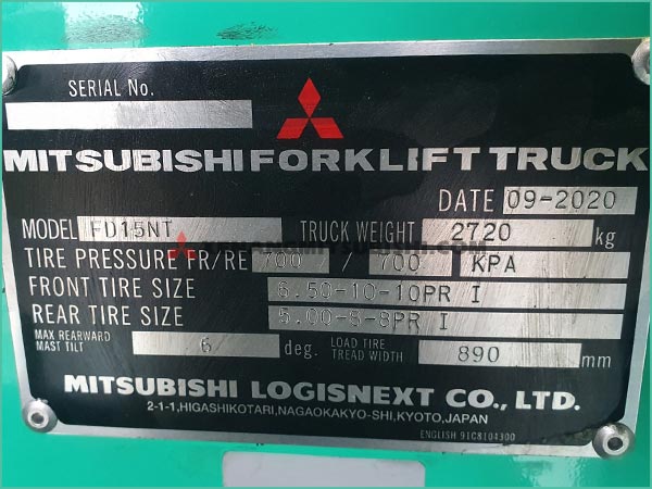 Xe nâng dầu MITSUBISHI GRENIDA FD15N MỚI 100%