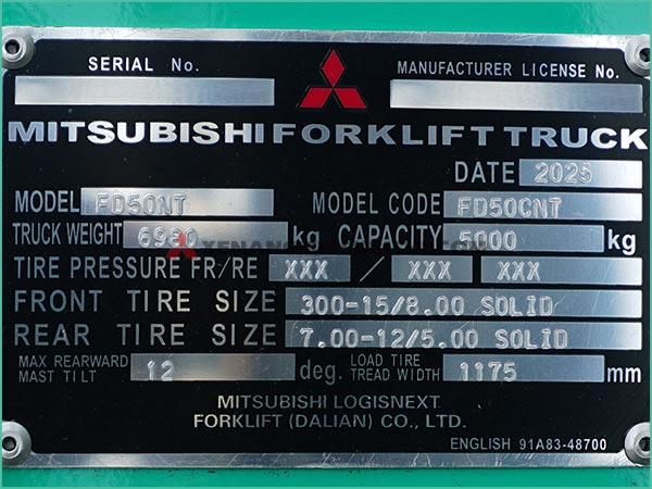Xe nâng dầu MITSUBISHI GRENIDA FD50NT MỚI 100%